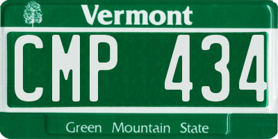 VT license plate CMP434