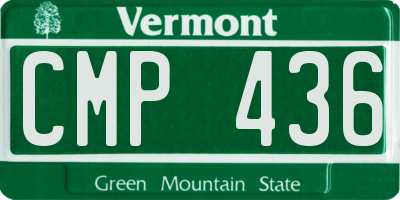 VT license plate CMP436