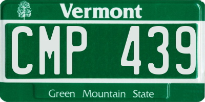 VT license plate CMP439