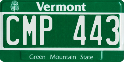 VT license plate CMP443