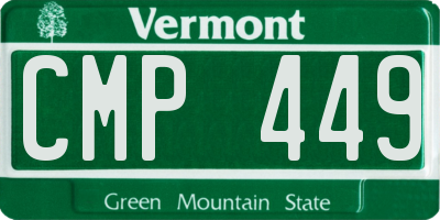 VT license plate CMP449