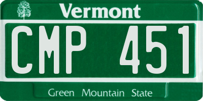 VT license plate CMP451