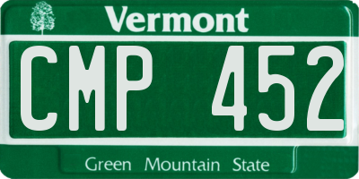 VT license plate CMP452