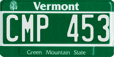 VT license plate CMP453