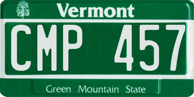 VT license plate CMP457