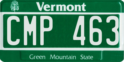 VT license plate CMP463