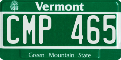 VT license plate CMP465