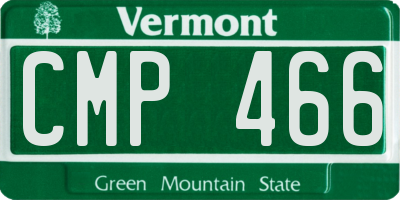 VT license plate CMP466