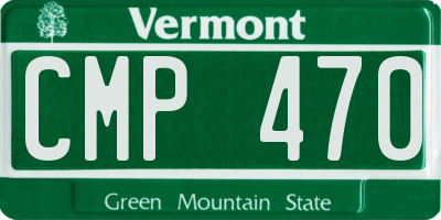 VT license plate CMP470