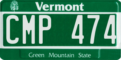 VT license plate CMP474