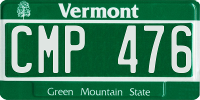 VT license plate CMP476