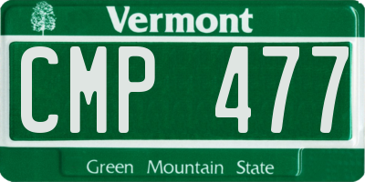 VT license plate CMP477
