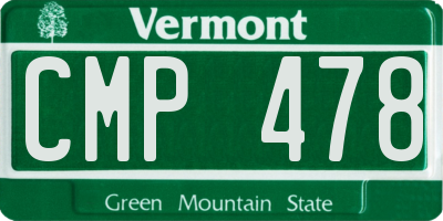 VT license plate CMP478
