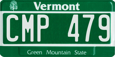 VT license plate CMP479