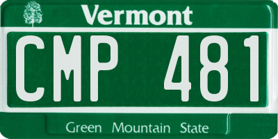 VT license plate CMP481