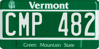 VT license plate CMP482