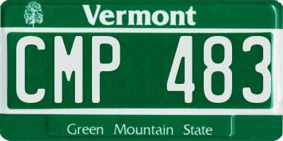 VT license plate CMP483