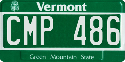 VT license plate CMP486