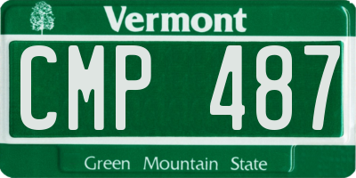 VT license plate CMP487