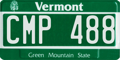 VT license plate CMP488