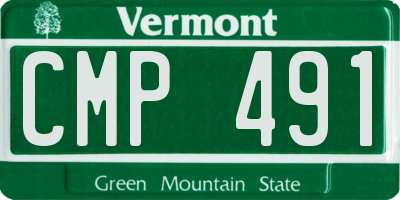 VT license plate CMP491