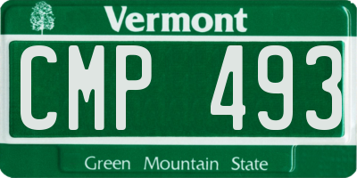 VT license plate CMP493