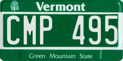 VT license plate CMP495