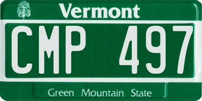 VT license plate CMP497