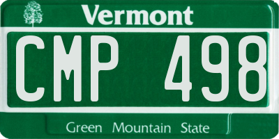 VT license plate CMP498