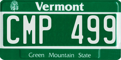 VT license plate CMP499