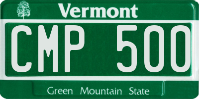 VT license plate CMP500