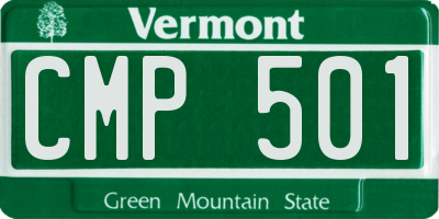VT license plate CMP501
