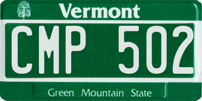 VT license plate CMP502