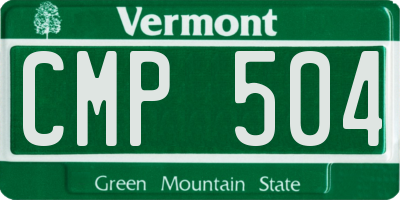 VT license plate CMP504