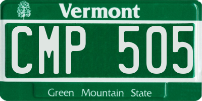 VT license plate CMP505