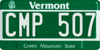 VT license plate CMP507