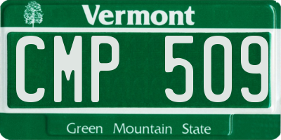 VT license plate CMP509