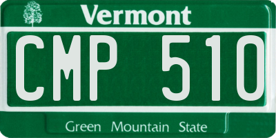VT license plate CMP510