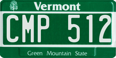 VT license plate CMP512