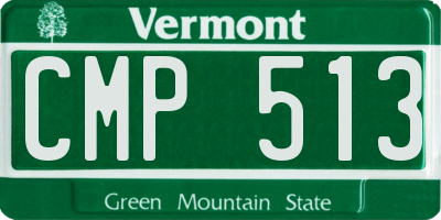 VT license plate CMP513