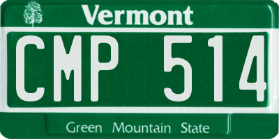 VT license plate CMP514