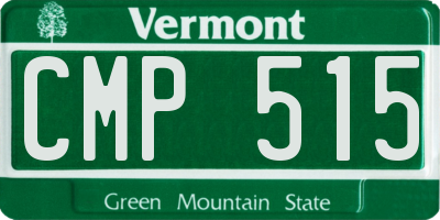 VT license plate CMP515