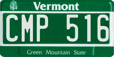 VT license plate CMP516