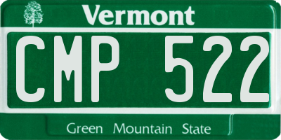 VT license plate CMP522