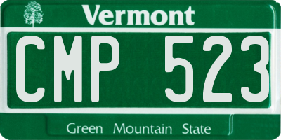 VT license plate CMP523