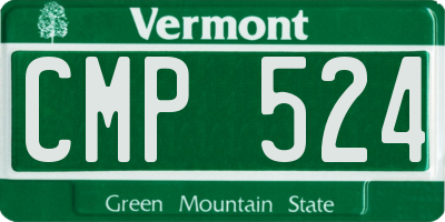 VT license plate CMP524