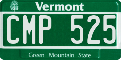 VT license plate CMP525