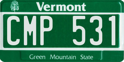 VT license plate CMP531