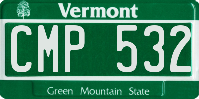 VT license plate CMP532