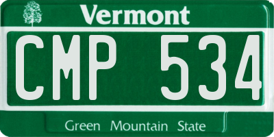 VT license plate CMP534